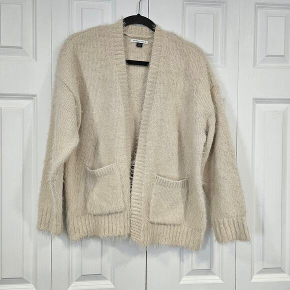American Eagle Soft Cozy Cream Cardigan XS - Picture 1 of 9